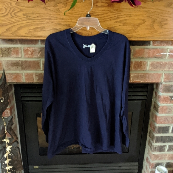 Just My Size Tops - Just my size long sleeve navy tee women's plus  3X